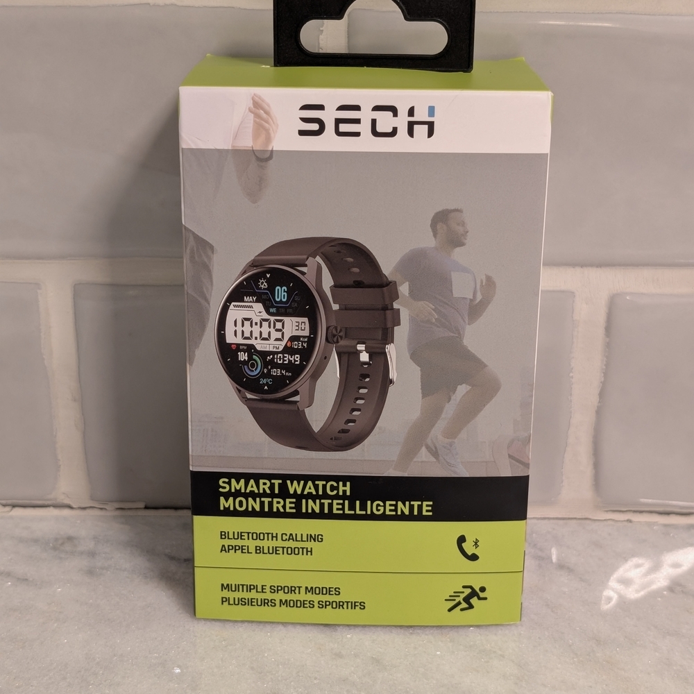 Black Smartwatch with Bluetooth Calling